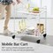 Best Choice Products 2-Tier Rolling Bar Cart Indoor/Outdoor w/ Storage Shelves, Wine Rack, Lockable Wheels